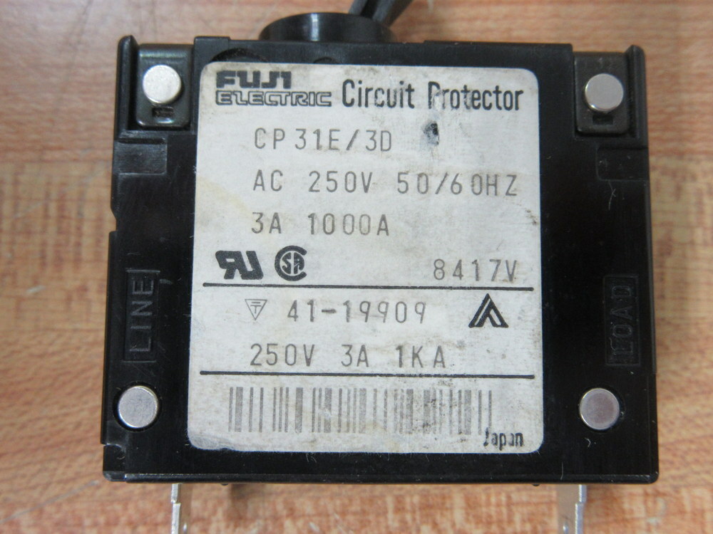 Fuji Electric CP 31E/3D 3A Circuit Protector CP31E3D