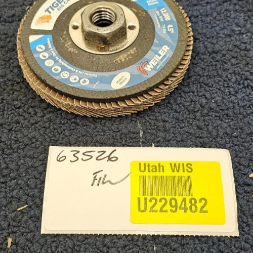 Weiler 50809 Tiger Big Cat Abrasive Flap Disc 4-1/2″, 60Z Grit Zirconia Alumina