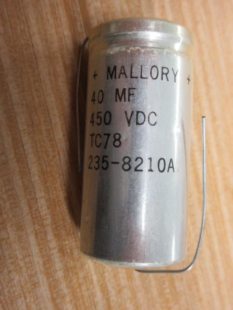 Mallory TC78 Cornell Dubilier Capacitor 40MF 450VDC