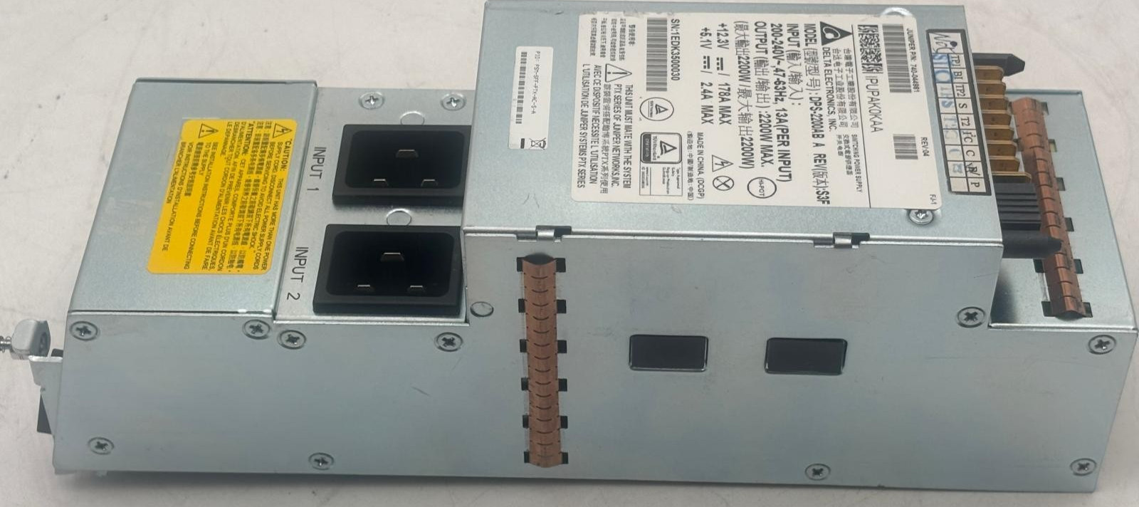 DELTA ELECTRONICS DPS-2200AB A Juniper: 740-044981 POWER SUPPLY