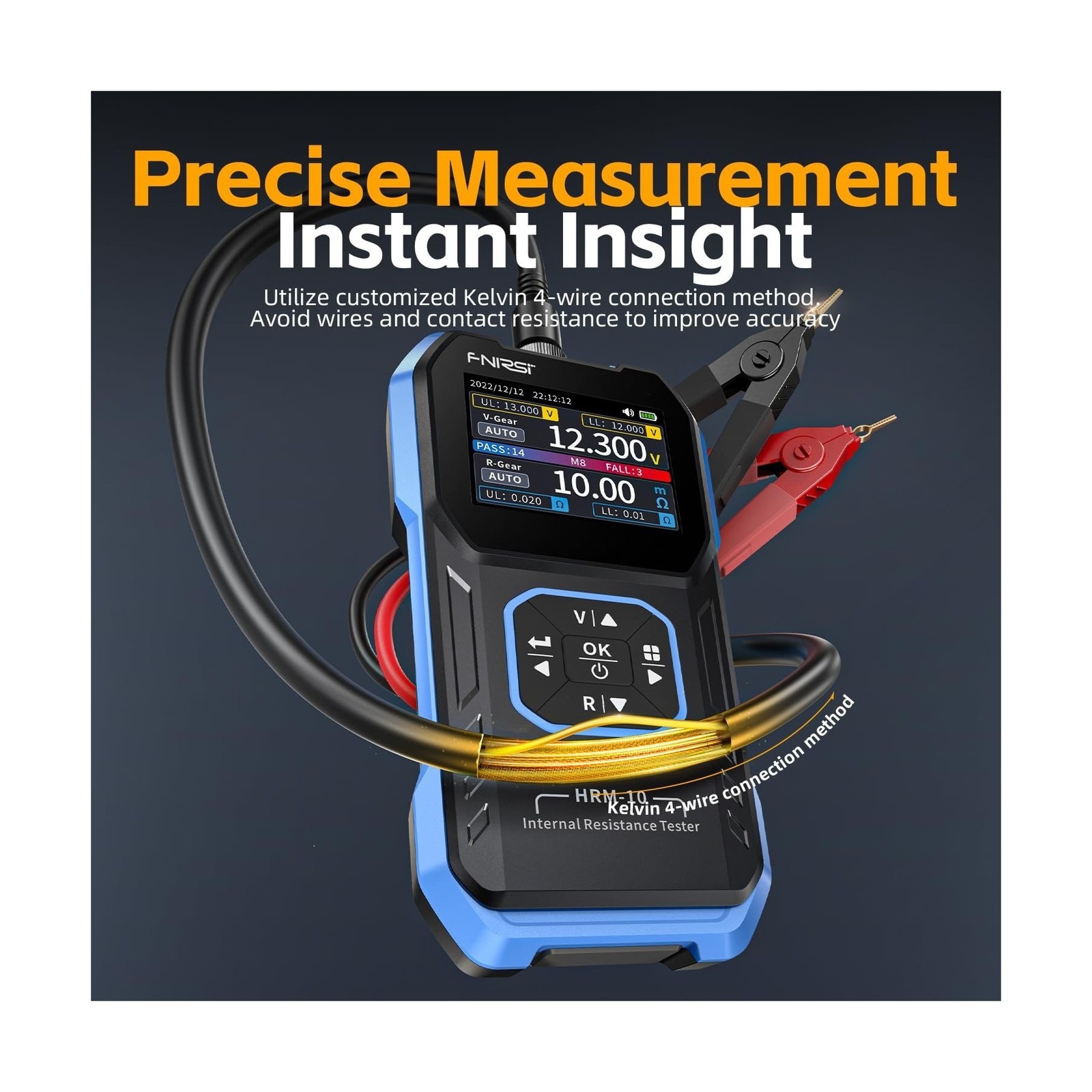 FNIRSI HRM-10 Voltage Internal Resistance Battery Tester，Battery Voltage