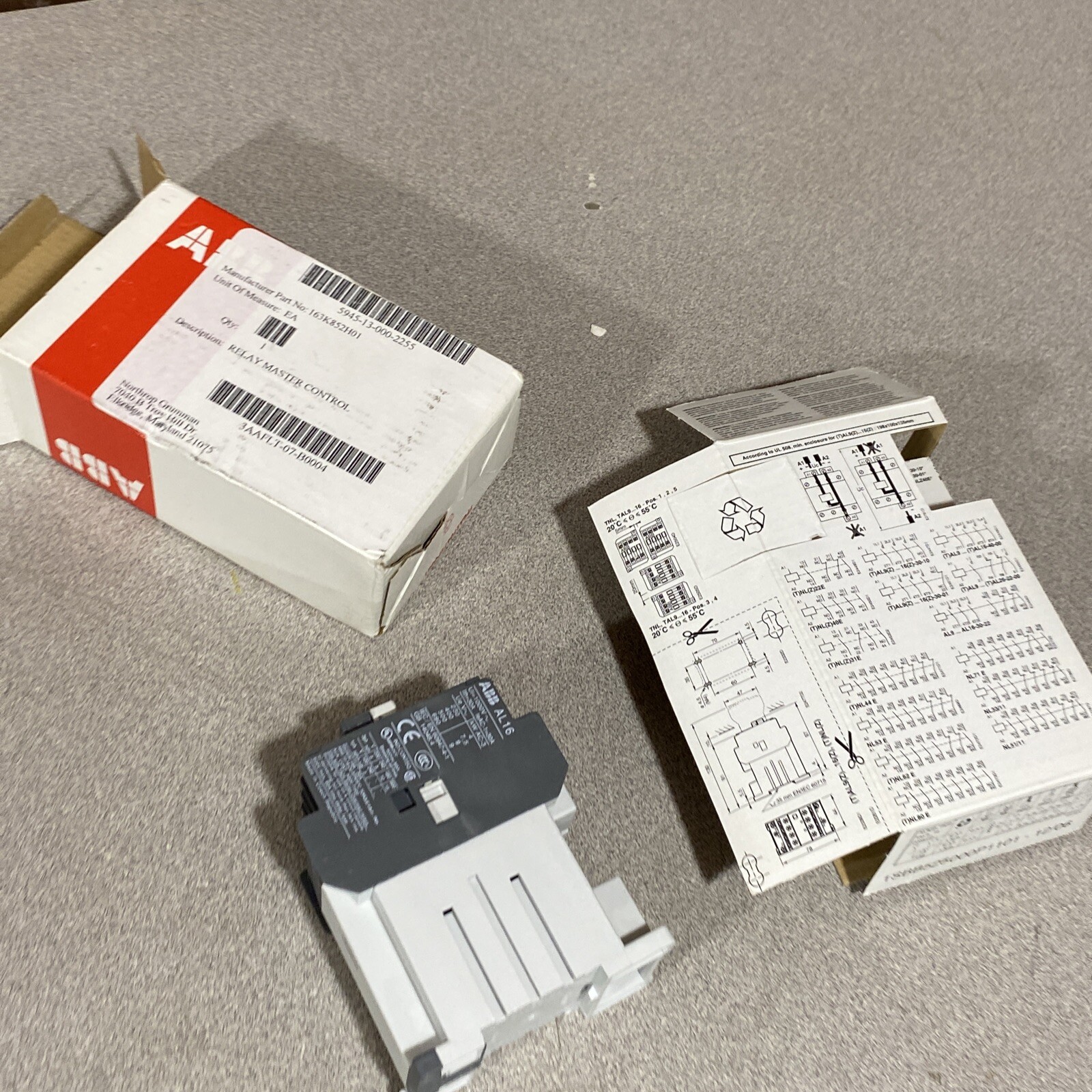 NEW ABB AL16-30-01 And Is 24V DC Or 163K852H01 Relay Master Control!