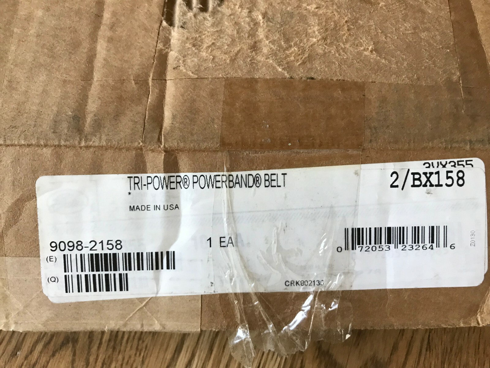90982158 Gates 2/BX158 Tri-Power PowerBand V-BELT 9098-2158