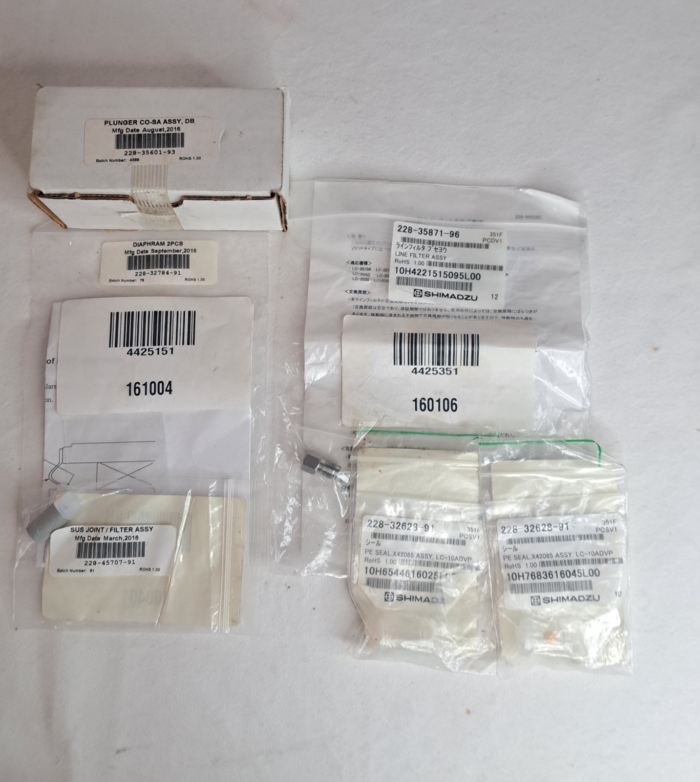 SCIEX 4448440 / CTS‑21823 Assurance PM Kit LC‑20ADXR OEM Shimadzu Parts, New