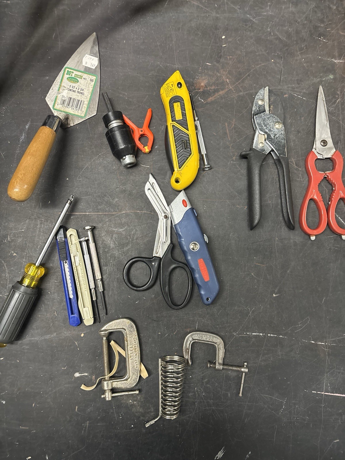 Auction box Lot of Assorted Work shop tools & supplies