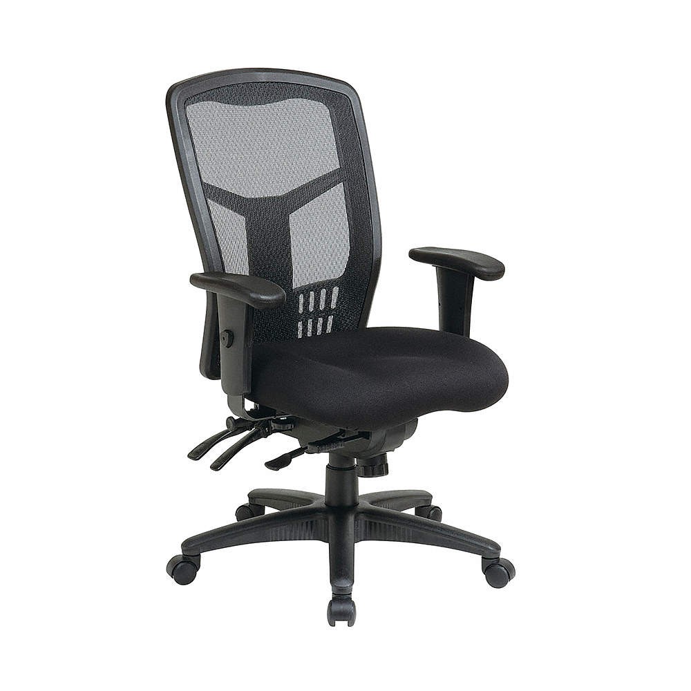 OFFICE STAR 92892-30 Office Chair,46.188 in H,Black 15Z304
