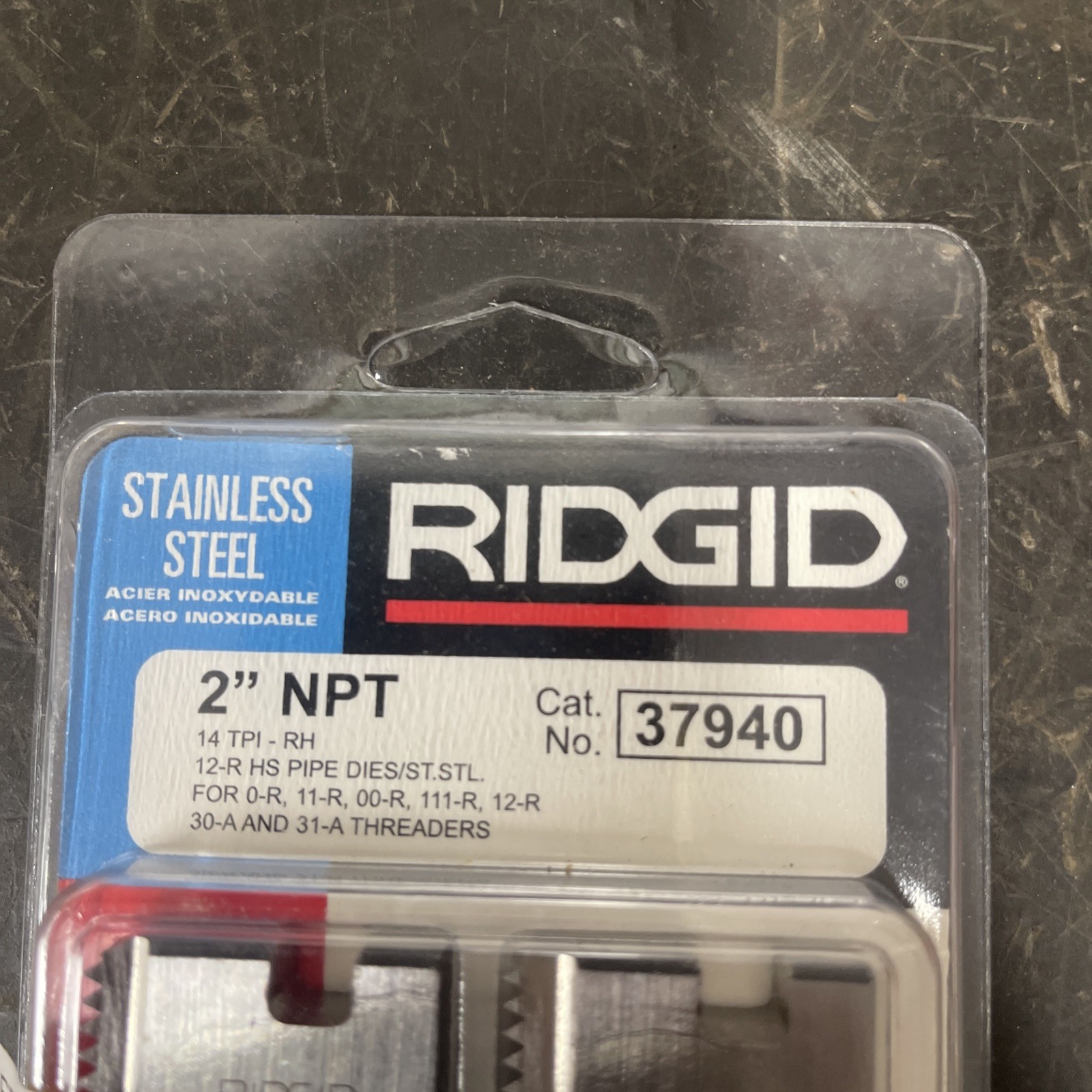 Ridgid 37940 2” 11-1/2 TPI High Speed Steel Manual Threader Pipe Die