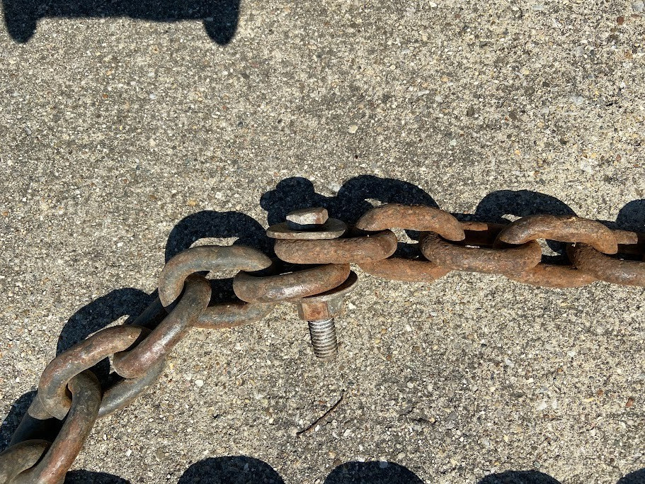 Vintage 20 Foot Heavy Duty Log Tow Chain 1/2 Inch Diameter Link Stock 54 Pounds