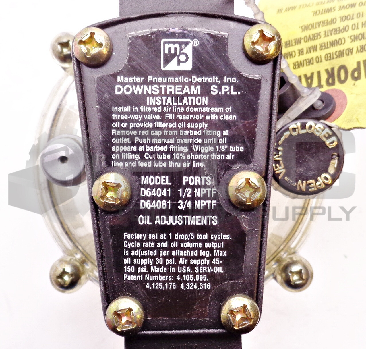 NEW MASTER PNEUMATIC D64041 LUBRICATOR D64061