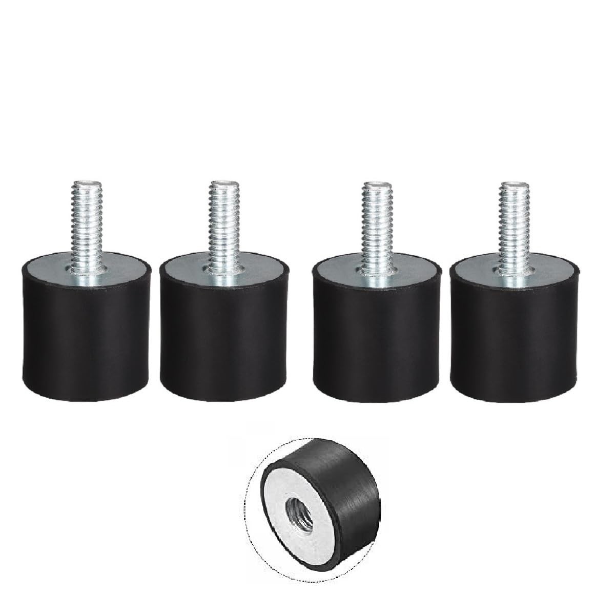 4pcs M8X23D40mmH30mm Cylindrical Mount Shock, isolator Mounts,Vibration Isola…