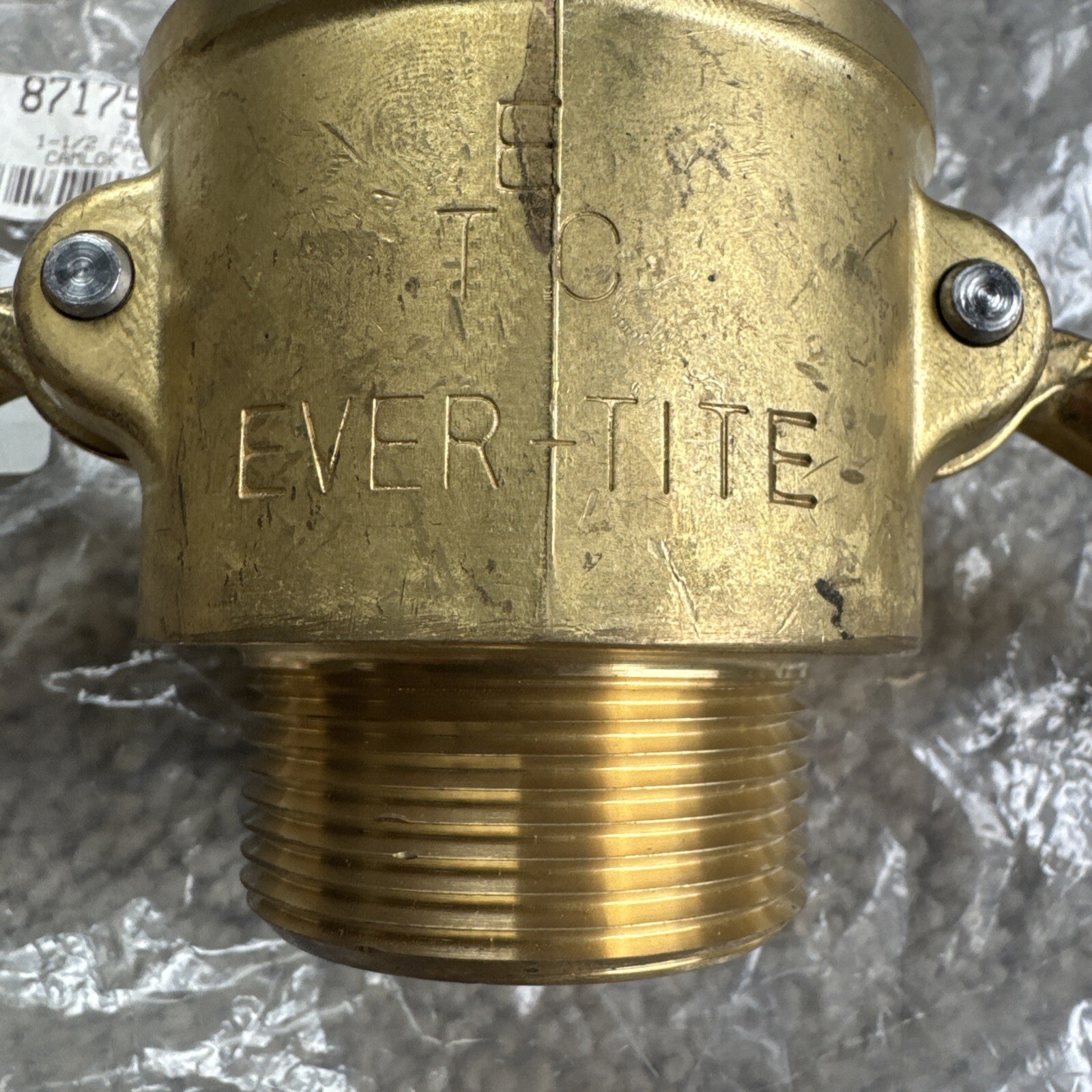 EVER-TITE 1-1/2” Part B Brass Camlok Coupling