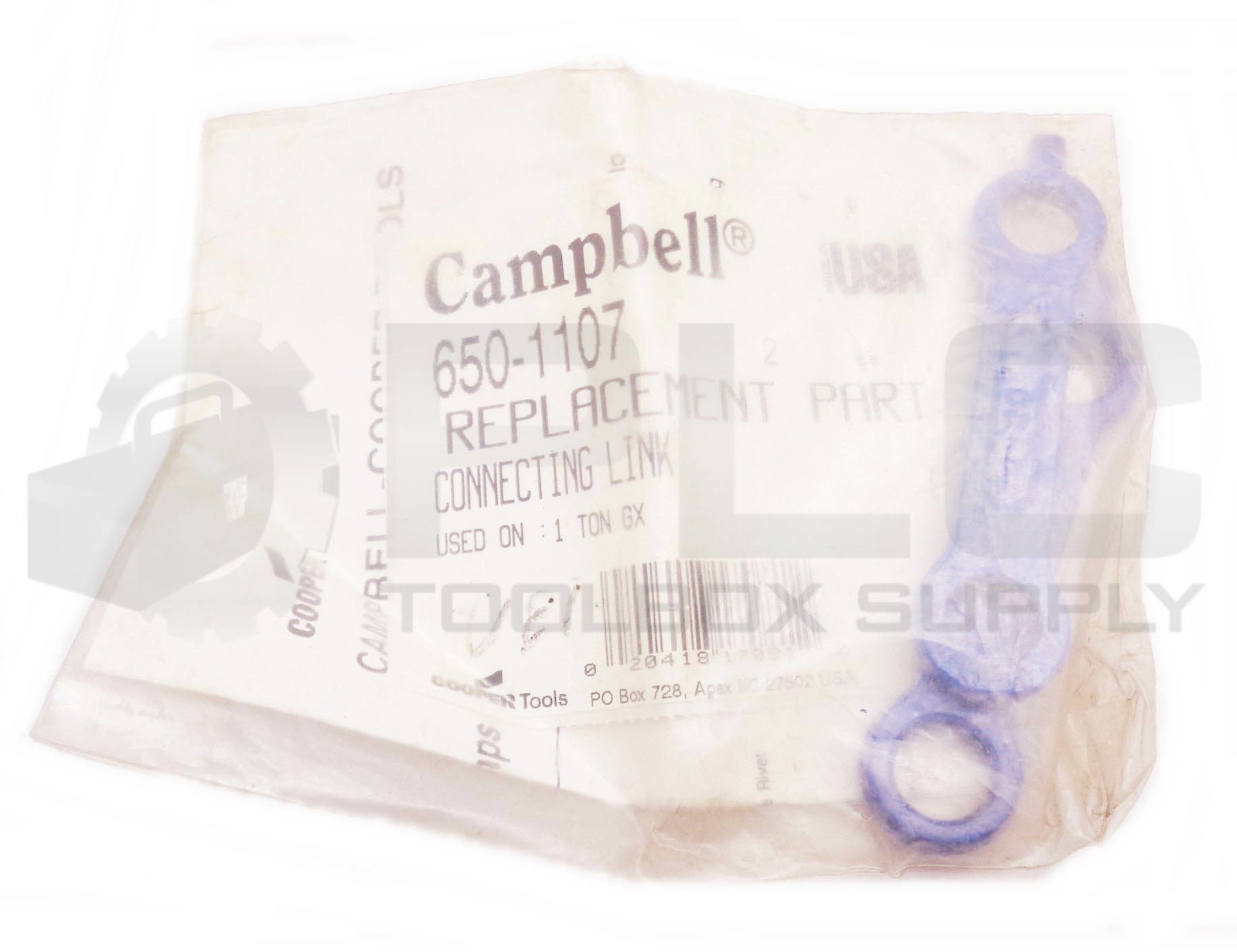 SEALED NEW CAMPBELL 650-1107 CONNECTING LINK REPLACEMENT PART 1 TON GX 1107