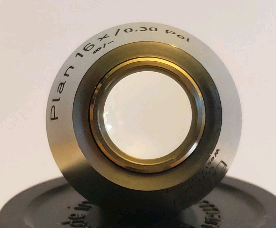 Zeiss Axiomat Microscope Objective POL Plan 16x/0,30 Excellent