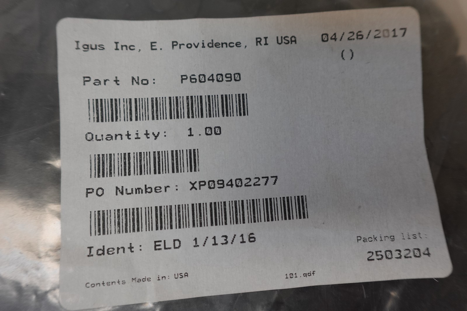 Otis Elevator / Igus – AAA342BS14 / NKB-05859-19216652 / P604090 – Plastic Chain