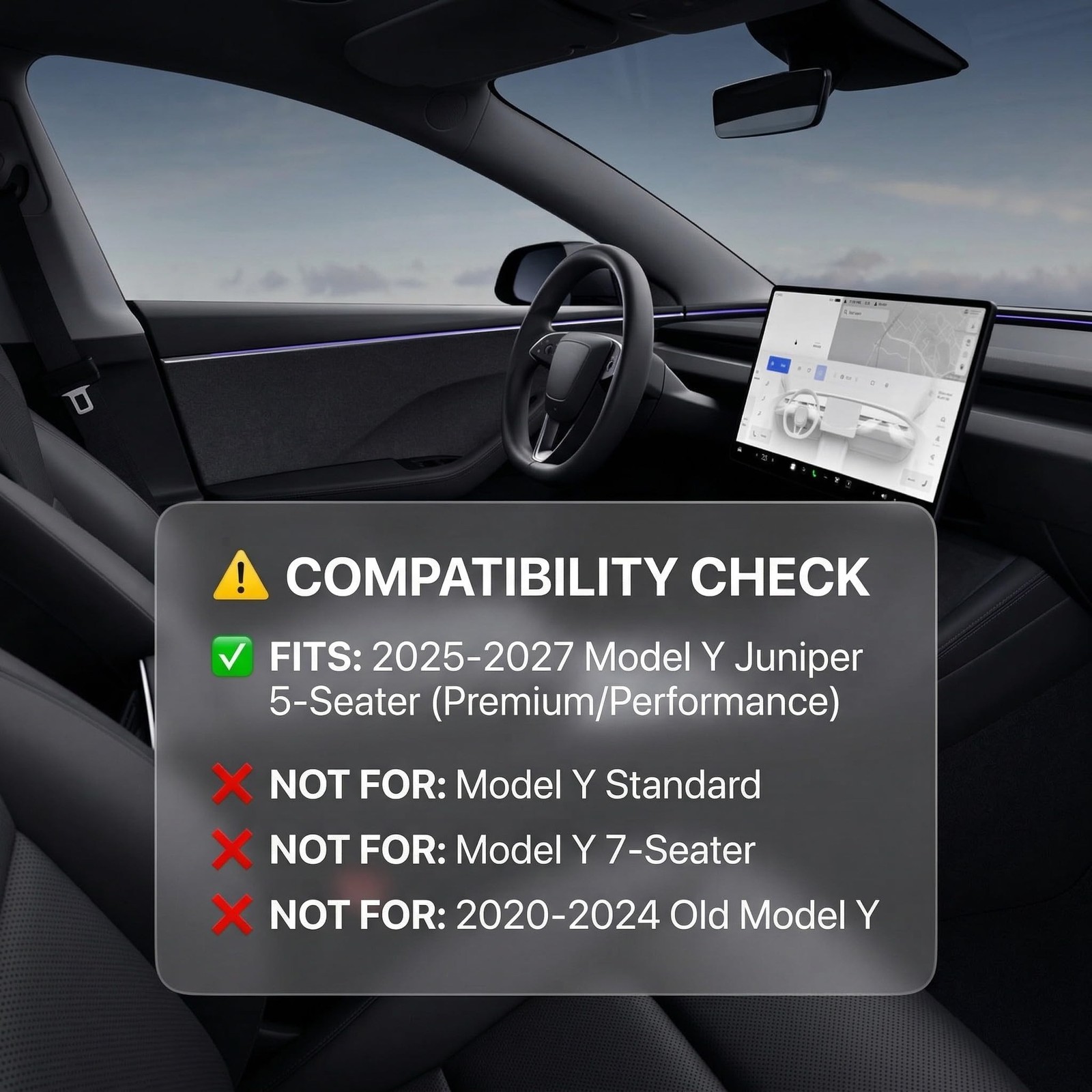 All Weather Cargo Liners for New 2025 2026 Tesla Model Y Juniper Trunk Mat wi…