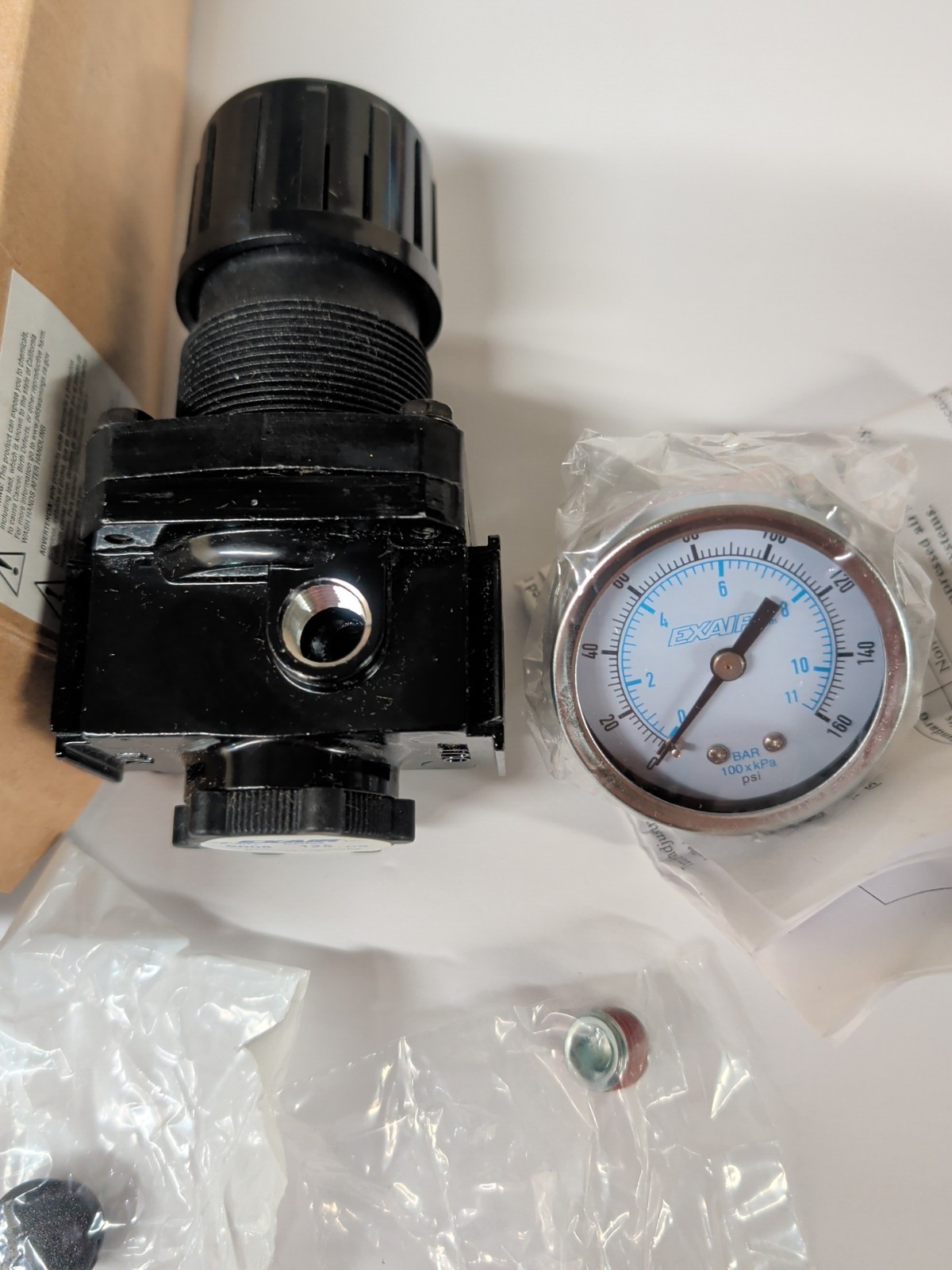 EXAIR Model 9008 1/4 NPT Pressure Regulator with 160psi gauge 9011