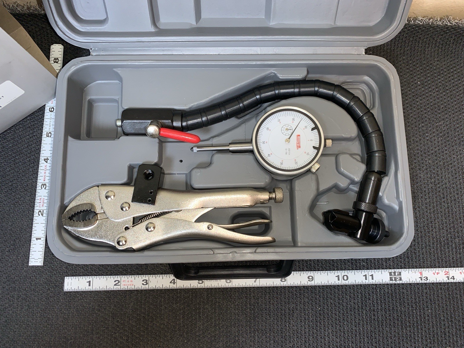 SPI 25-369-0 Brake/Rotor Gage Set w/ clamp, 0 to 1″ Range, 0.001″ Res