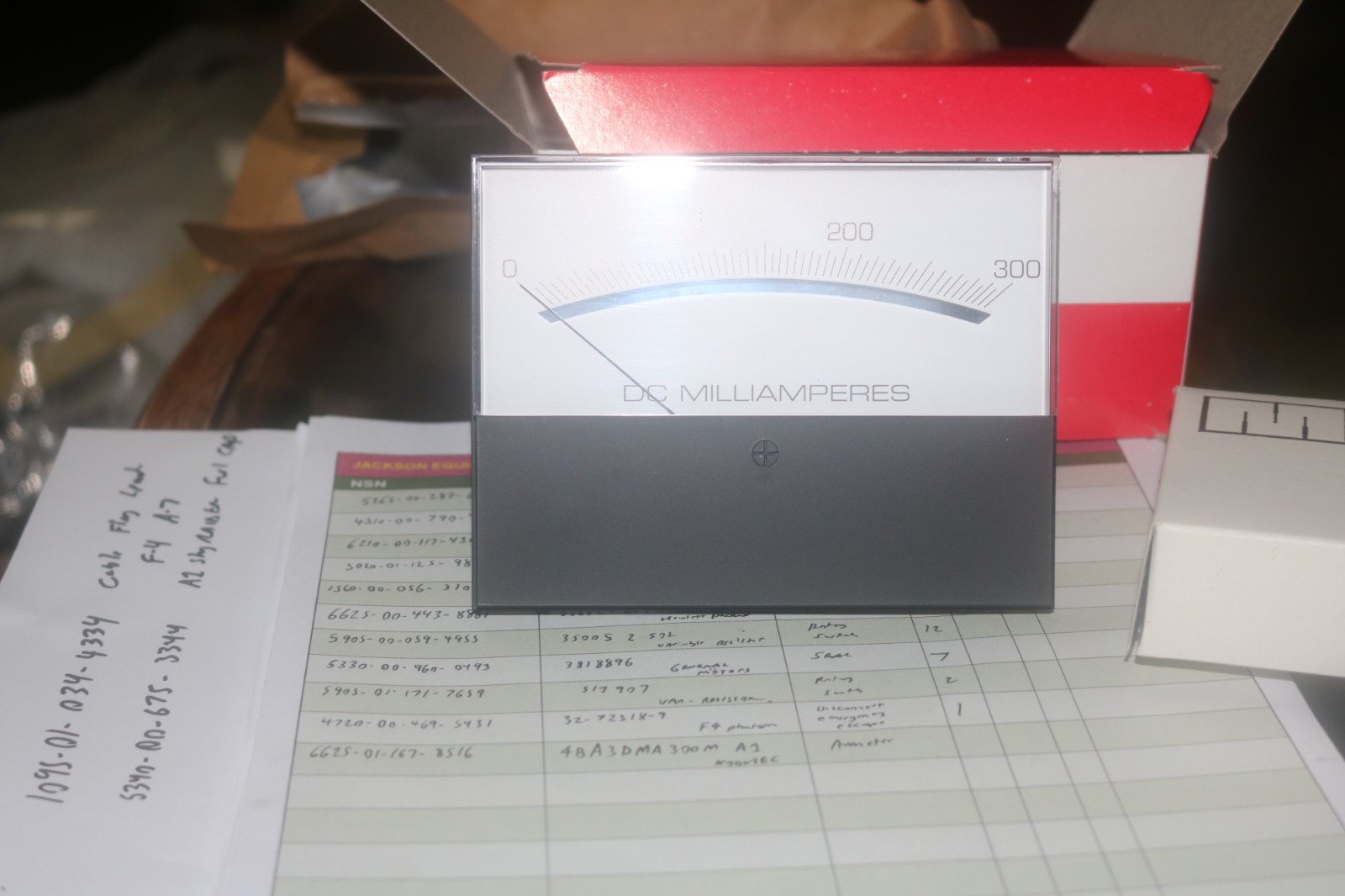 NOS Modutec panel mount DC milliamperes panel mount gauge 4Ba3DMA300M A1