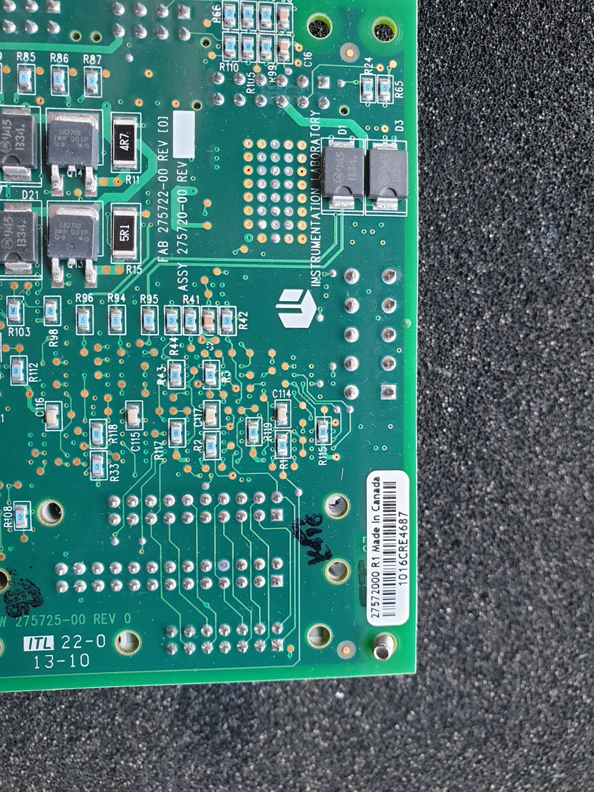 INSTRUMENTATION LABORATORY 27572000 R1 275722-00 REV 0 CONTROL BOARD (IN31S1B1)