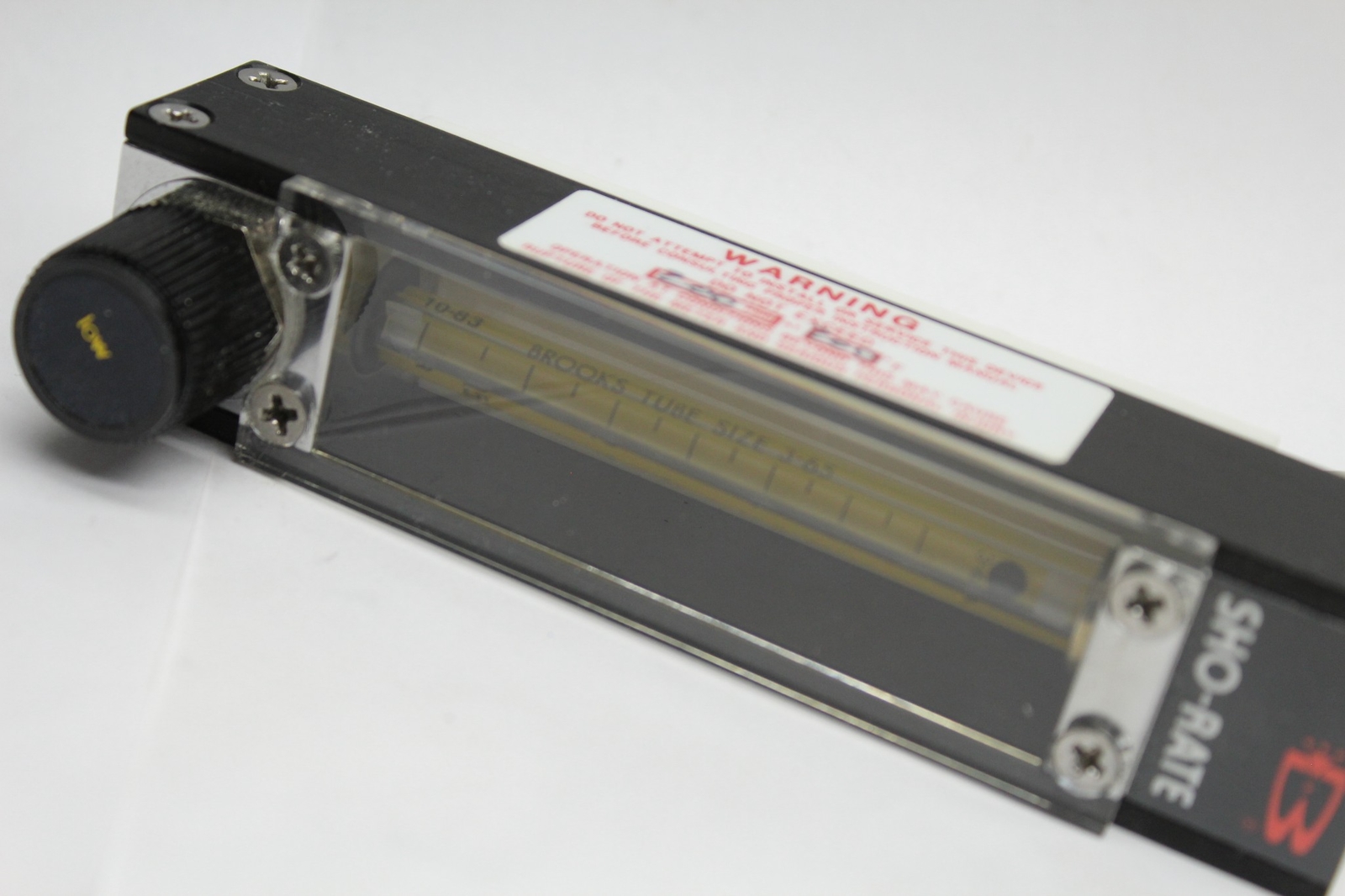 Brooks Sho-Rate II 1350 Series Glass Tube Rotameter 1350K1EQ7G0CG