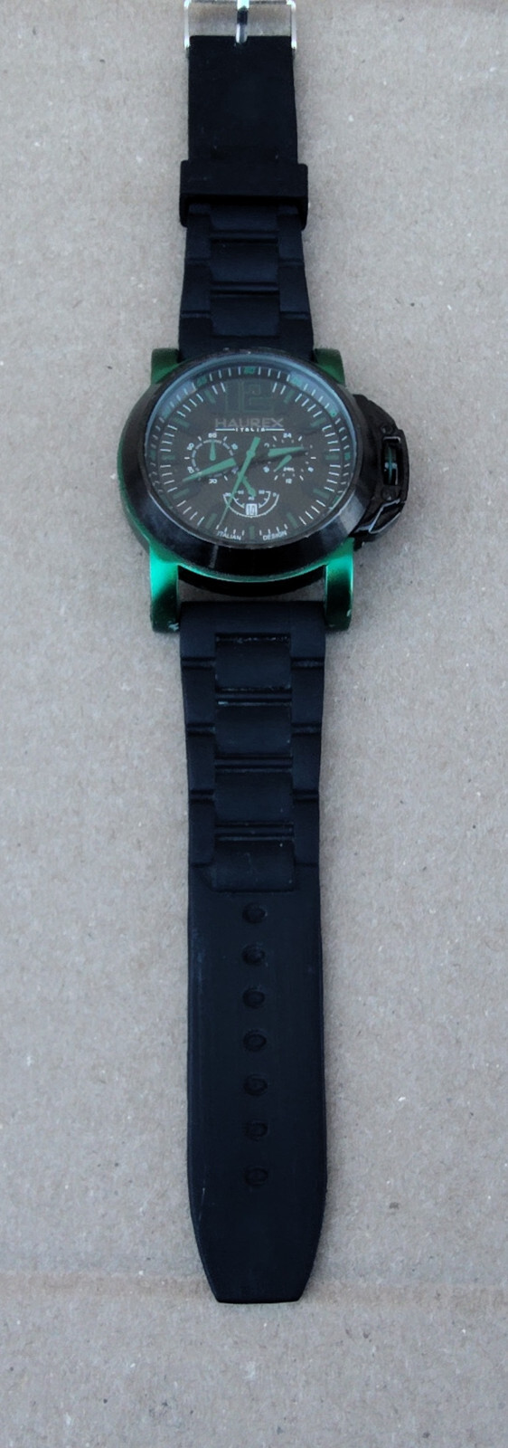 Haurex Italy San Marco Men’s Watch Item No. 1D370UNV BLACK @ GREEN