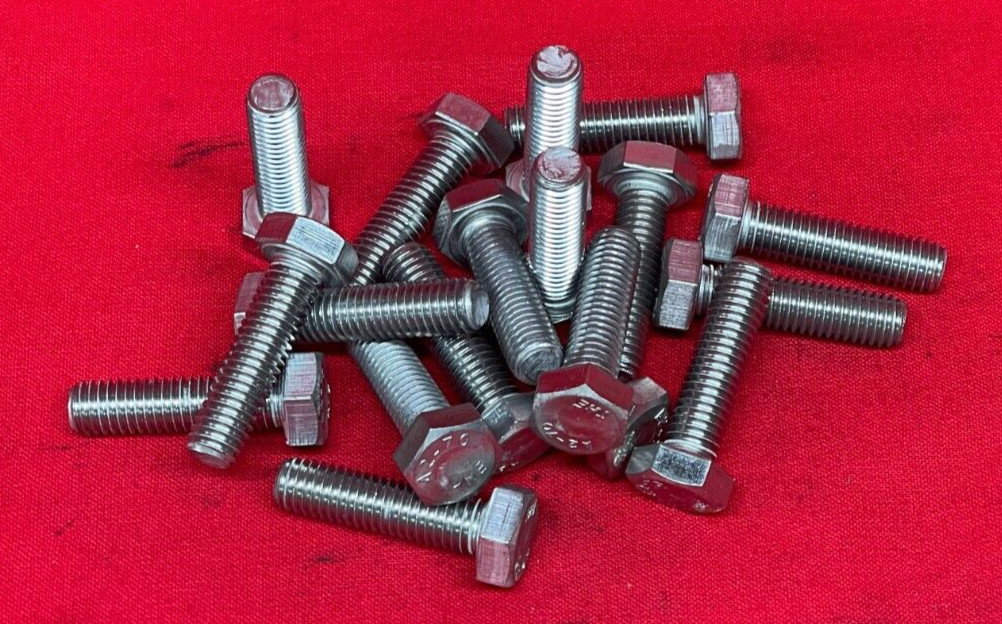HEX HEAD CAP SCREW M8-1.25 X 30MM STAINLESS STEEL 35MM OAL **LOT OF 18**