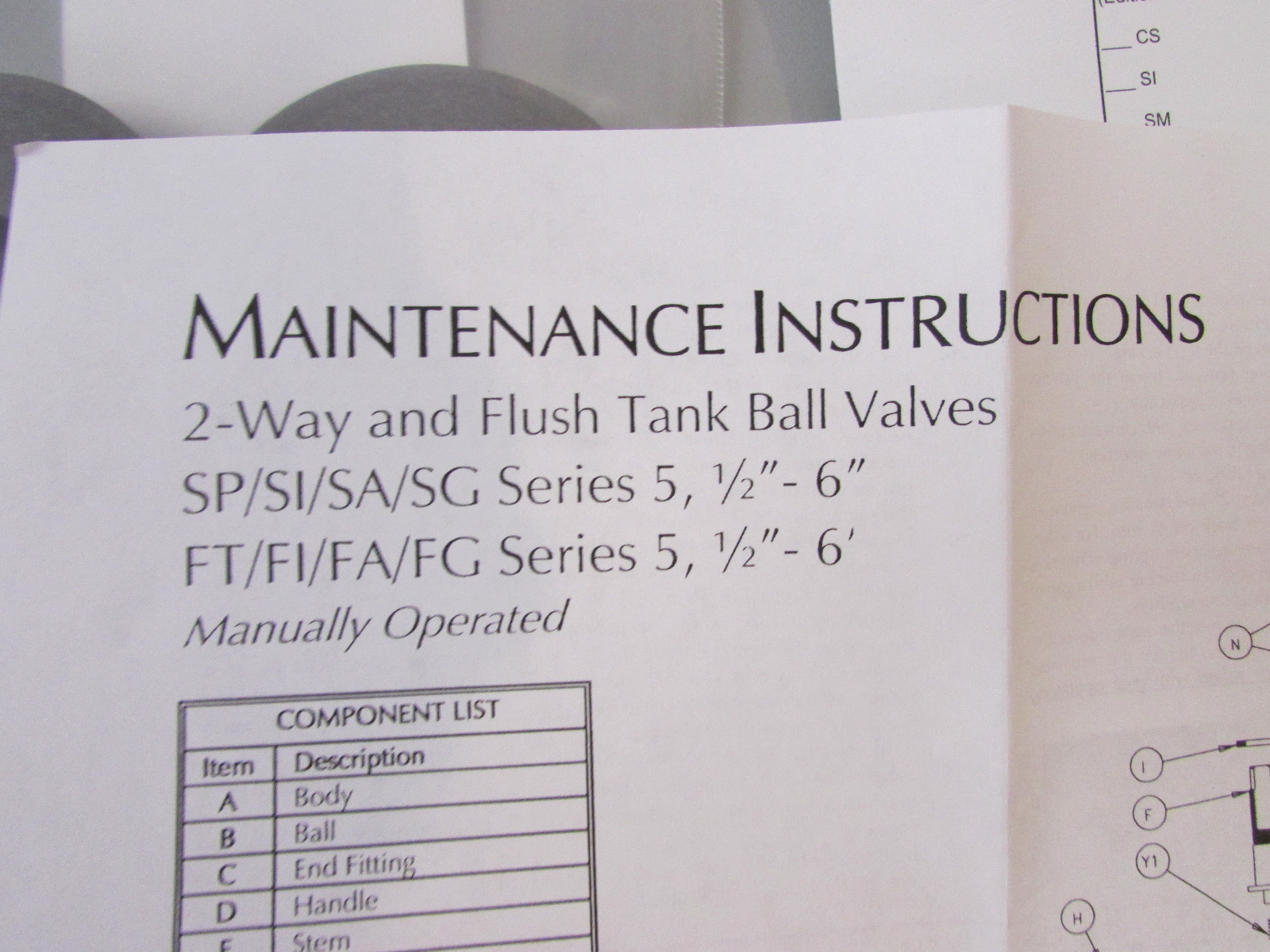 PBM Valve Repair Kit 1” SPHTE5-H-1 Material: S/TFE 316 S/S Filled Teflon.
