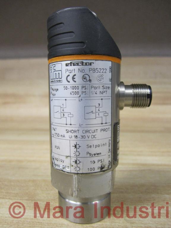 IFM Efector PB5222 Pressure Switch PB-100PSBN14-HFPKG/US/ /V
