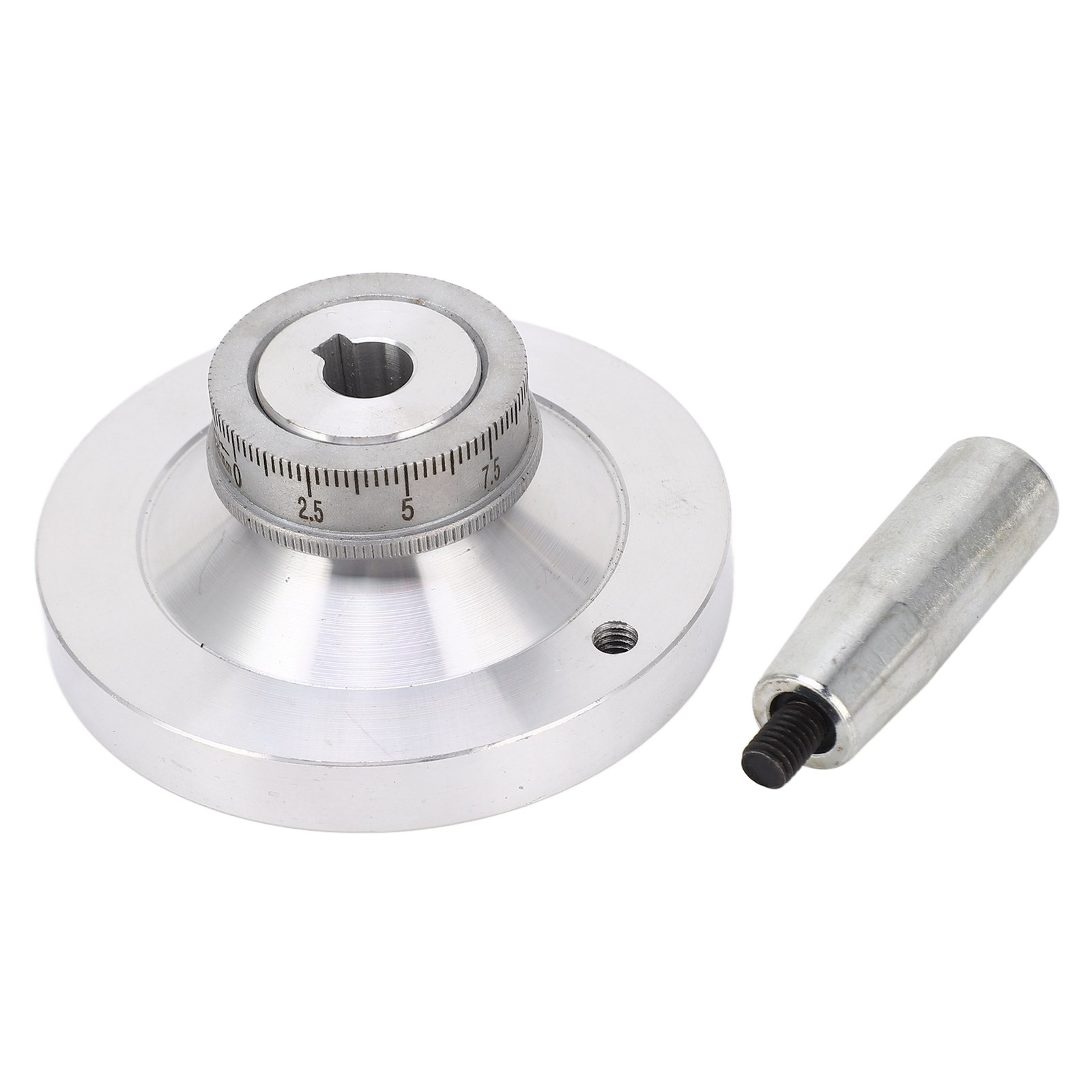 Lathe Handwheel 80mm Aluminum Alloy Hand Wheel With Crank Handle For 7×12 7×14