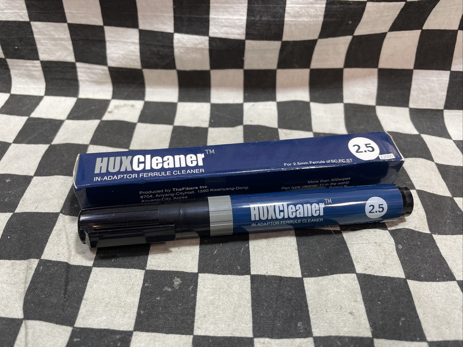 HUXCLEANER 2.5MM, In-Adapter Ferrule Cleaner, E2000, SHIPSAMEDAY#S70
