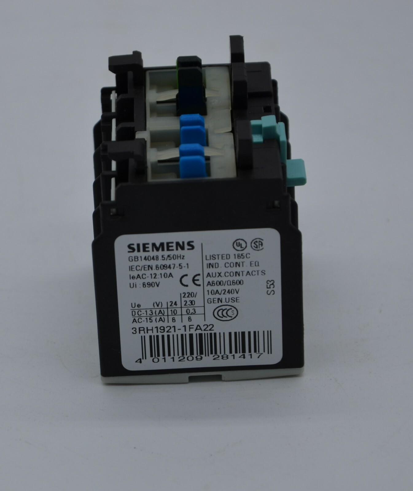 3RH1921-1FA22 – SIEMENS 3RH AUXILIARY CONTACT BLOCK