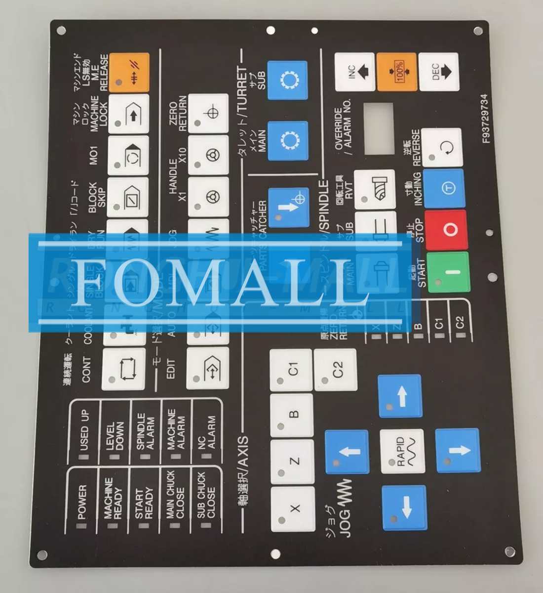 1Pcs Membrane Keypad FIT FOR MIYANO F93729734 Lathe Protective Film Button Film
