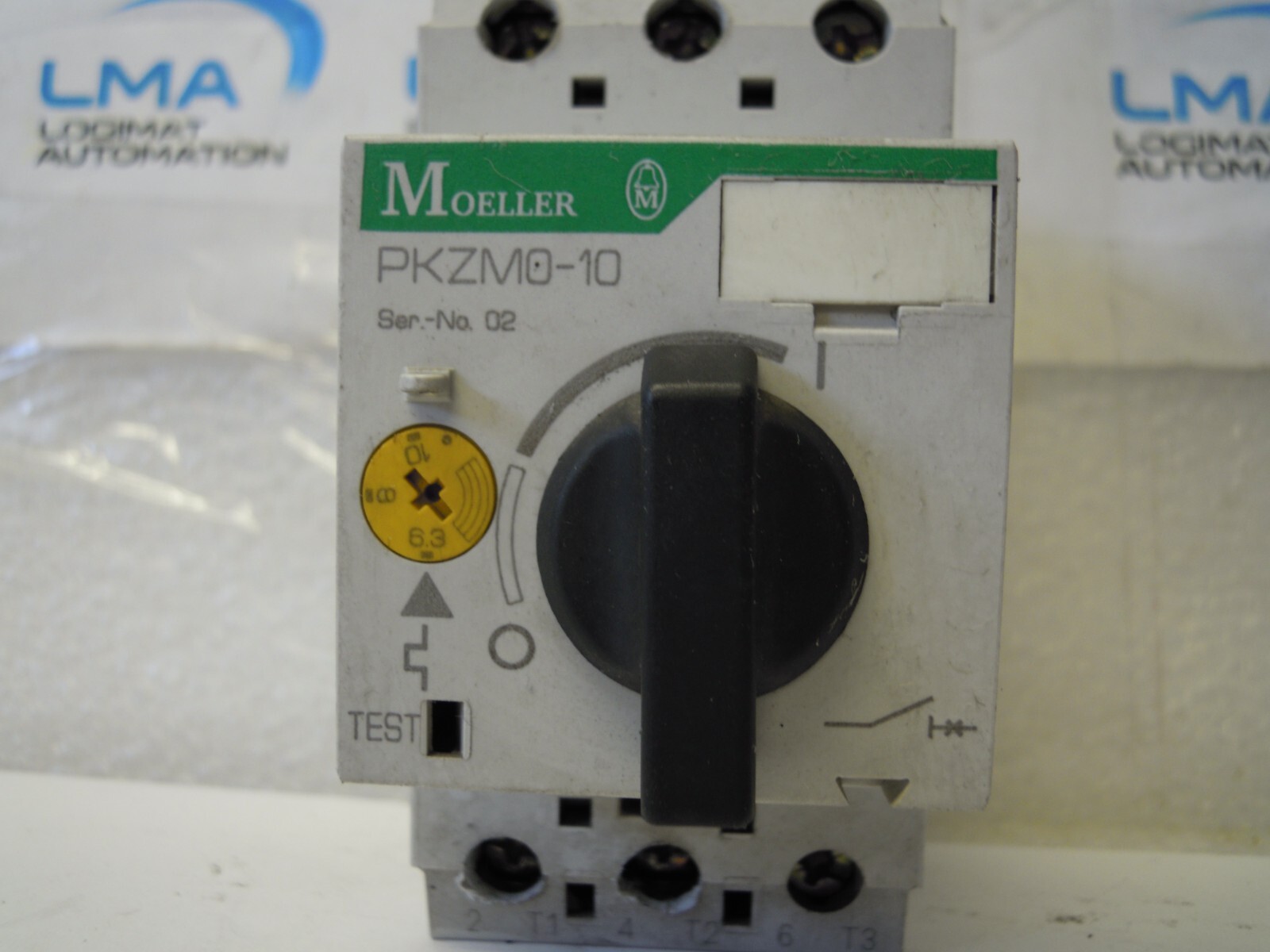 LOT 2X KLOCKNER MOELLER PKZM0-10 ENGINE STARTER CIRCUIT BREAKER 3P 3PH 10HP EATON