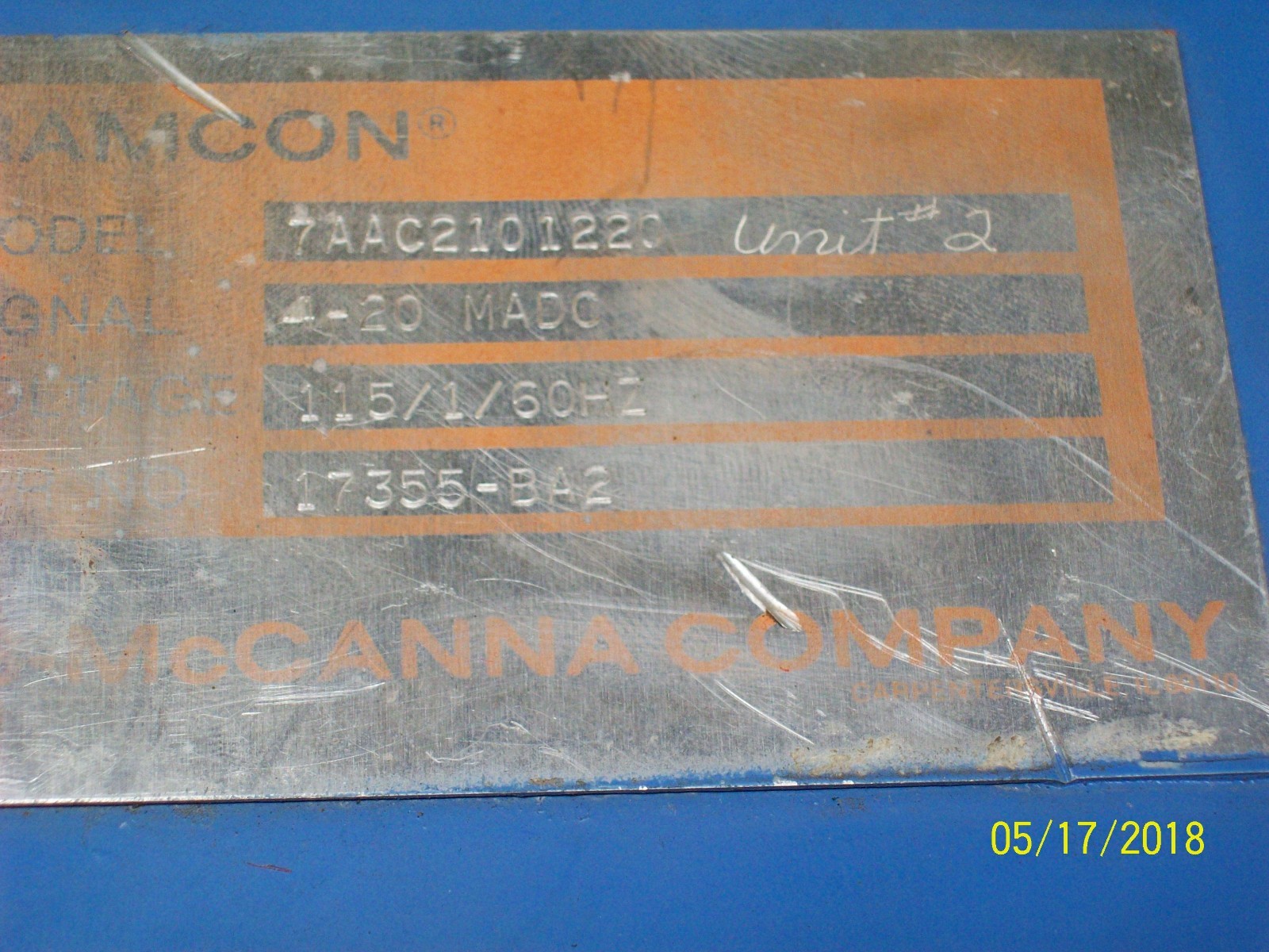 HILLS-McCANNA RAMCON CONTROL 4-20 MADC , 7AAC2101220