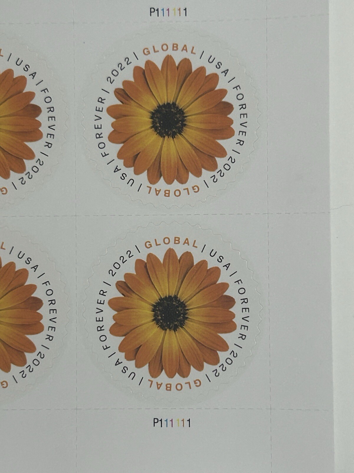 1 Sheet African Daisy Global Postage