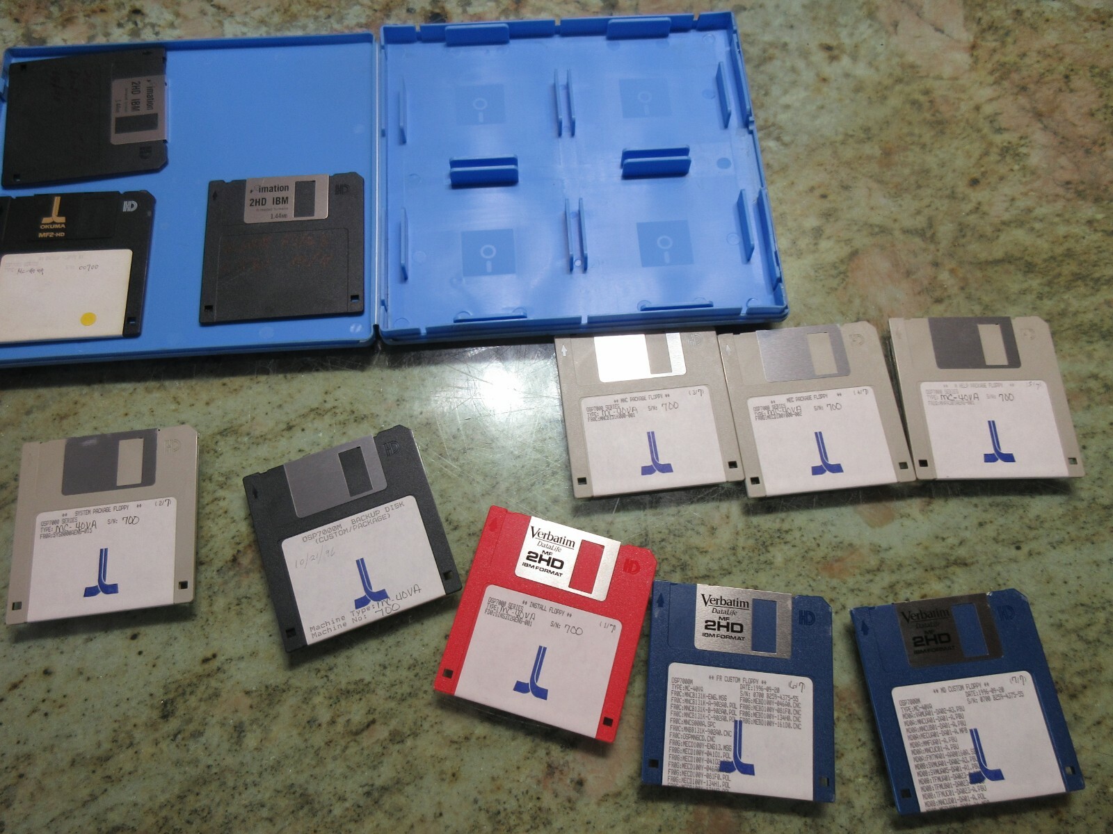OKUMA MC-40VA CNC MILL OSP7000M FLOPPY DISK DISKS 3.5’X12 E8048-090-426-1 SET