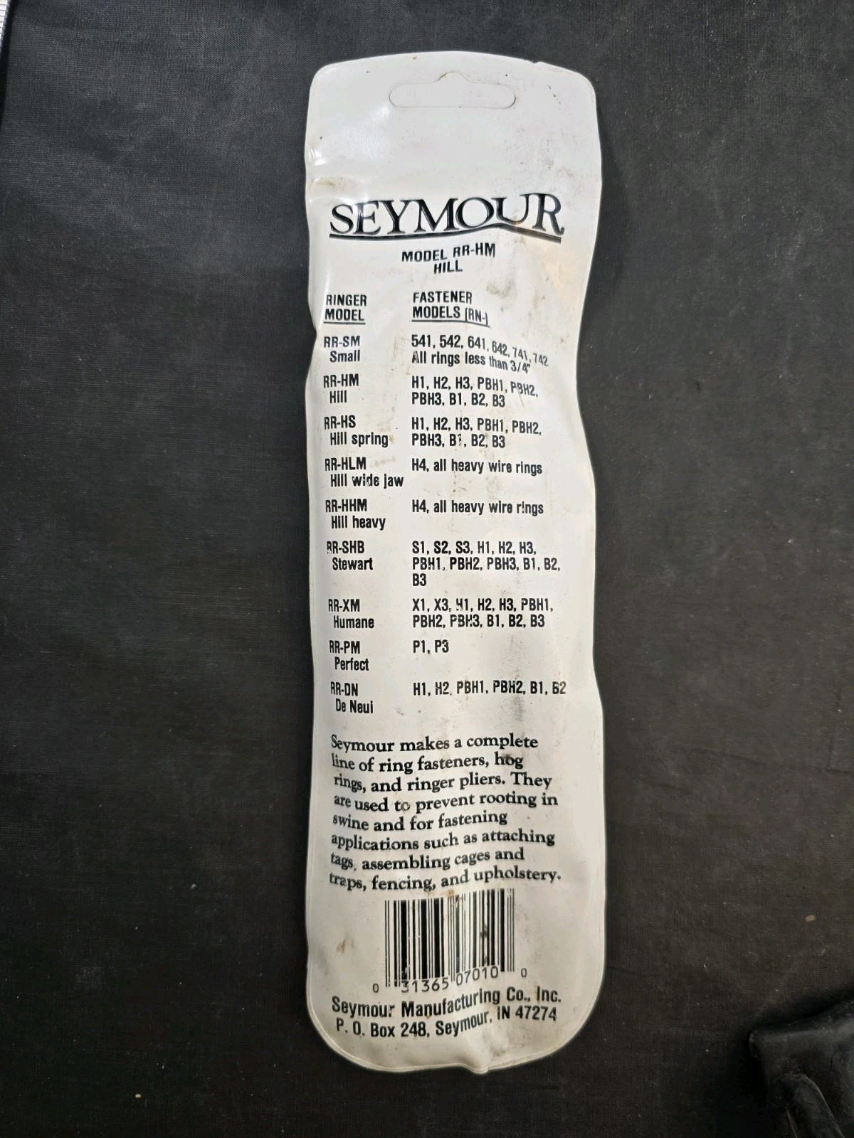 SEYMOUR Ringer Pliers Model: RR-HM HILL
