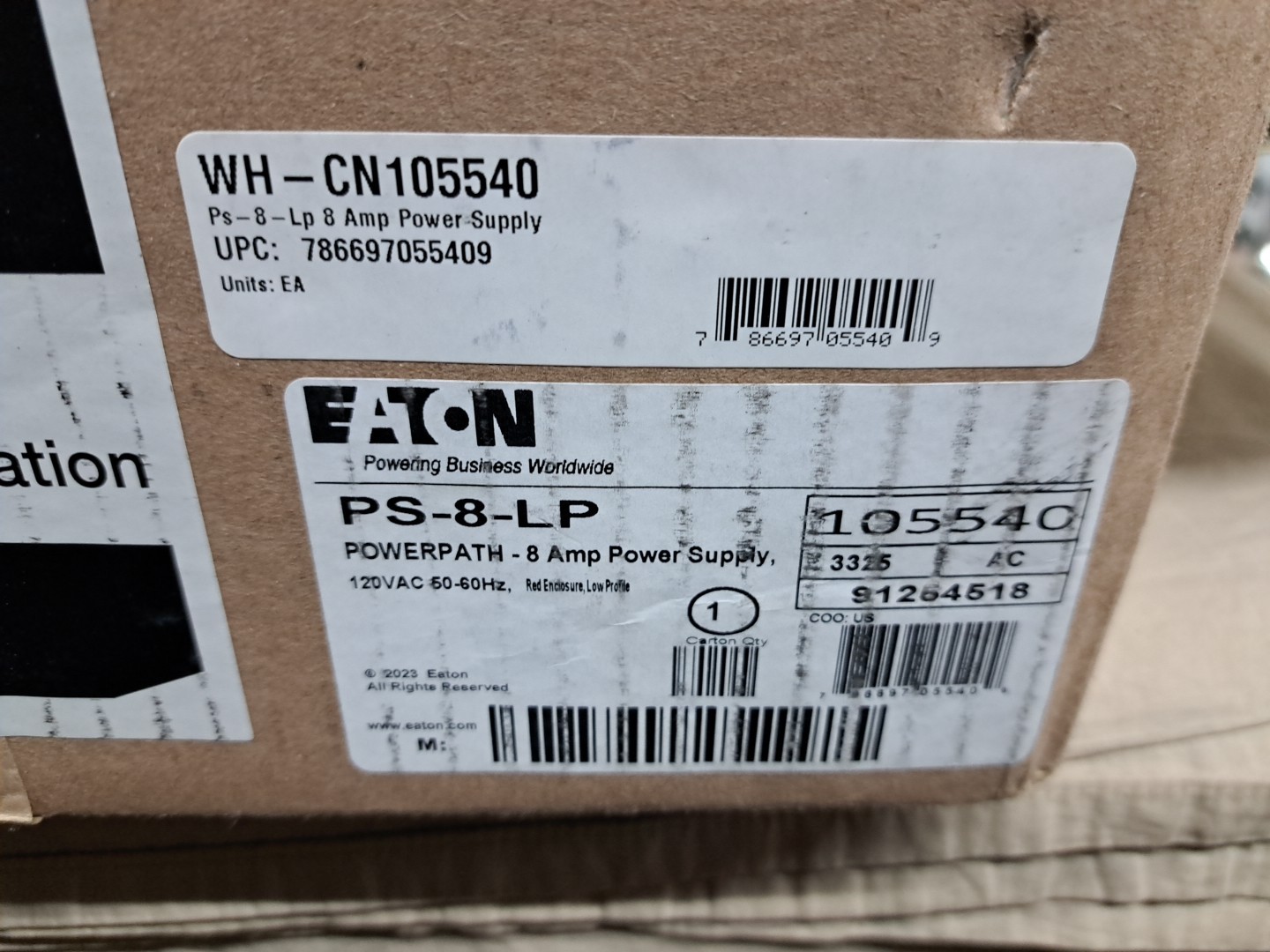 Eaton PS-8-LP WHEELOCK PowerPoint 8 Amp Power Supply New In Box FREE SHIPPING