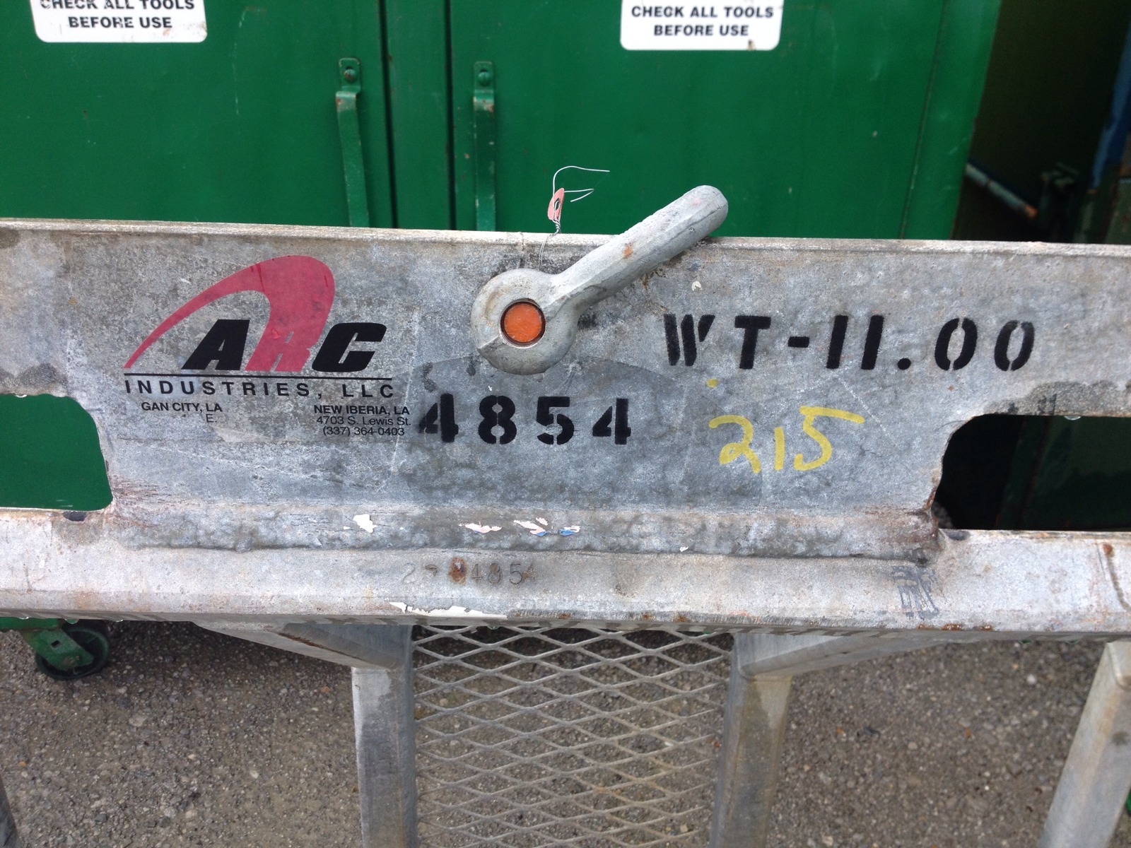 ARC Industries Louisiana Pneumatic Puller Air Tugger Winch Housing Guard Frame