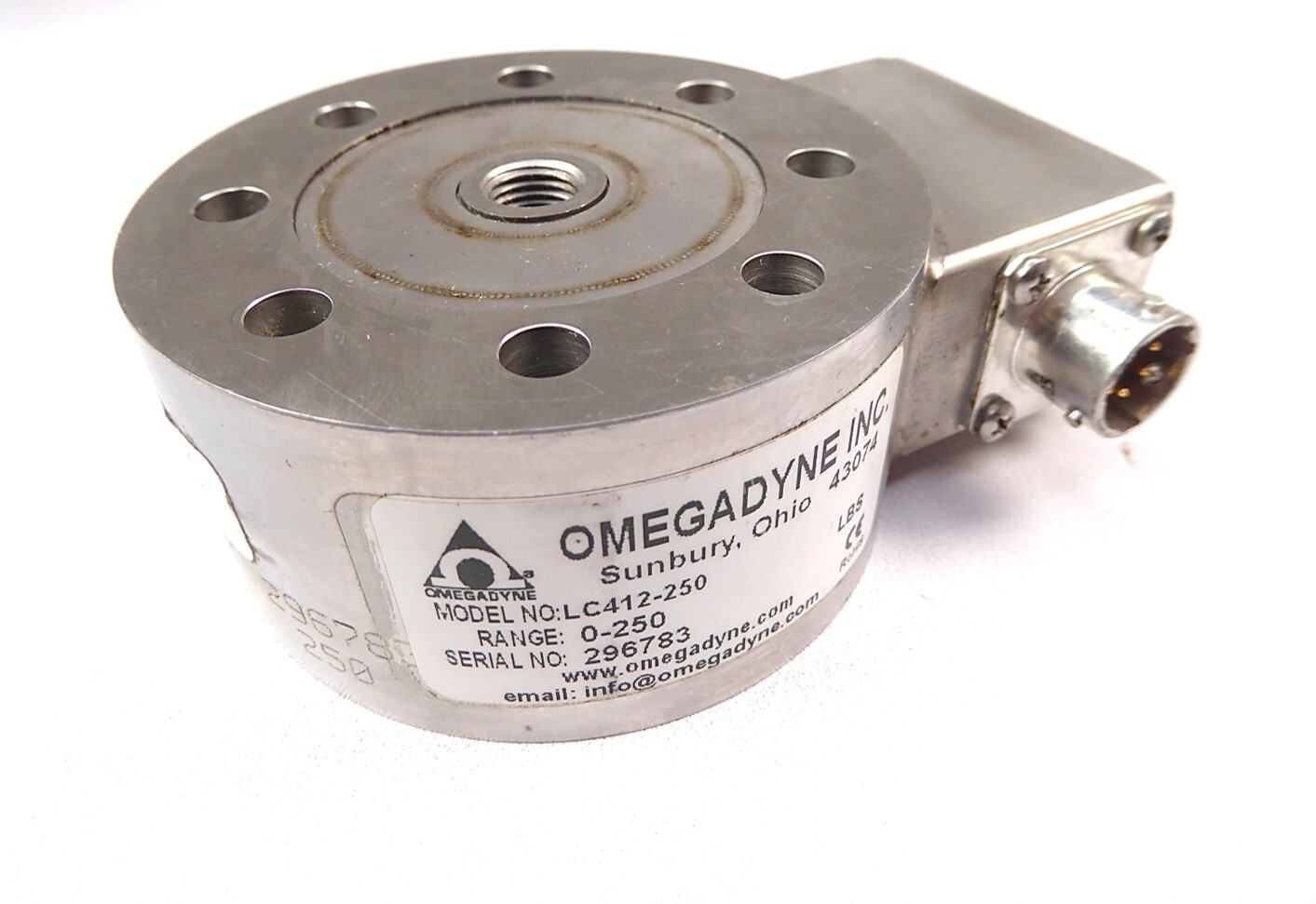 Omega LC412-250 Omegadyne Load Cell 0-250 LB