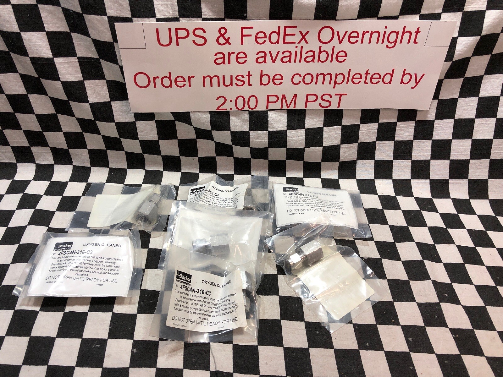 LOT OF 7 PARKER Female Adapter 1/4”, 4FSC4N-316-C3, Shipsameday #V1D