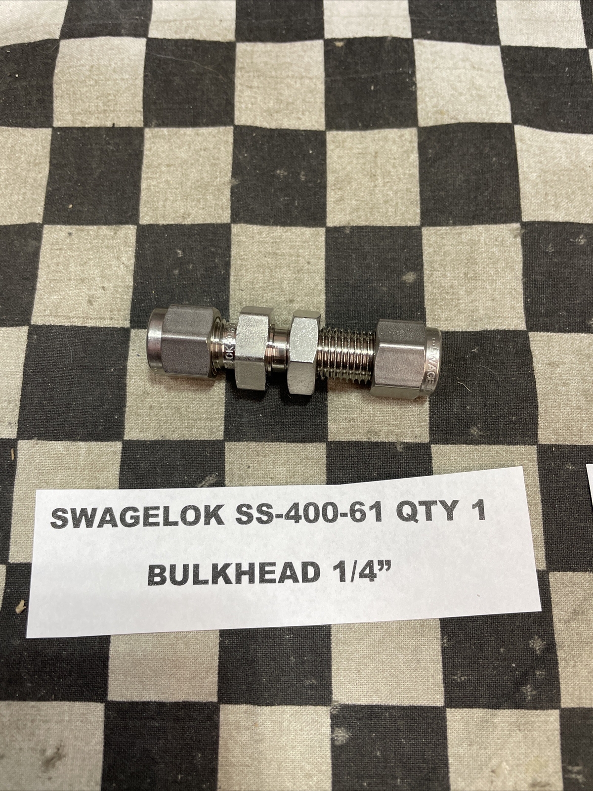 SWAGELOK SS-600-61, SS-400-61, 4BC4-316, BULKHEAD, LOT OF 5, SHIPSAMEDAY#R37