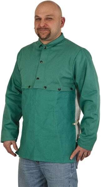 PRO-SAFE Welding Cape Sleeves & Bib: 2XL, 50-52″ Chest, Green