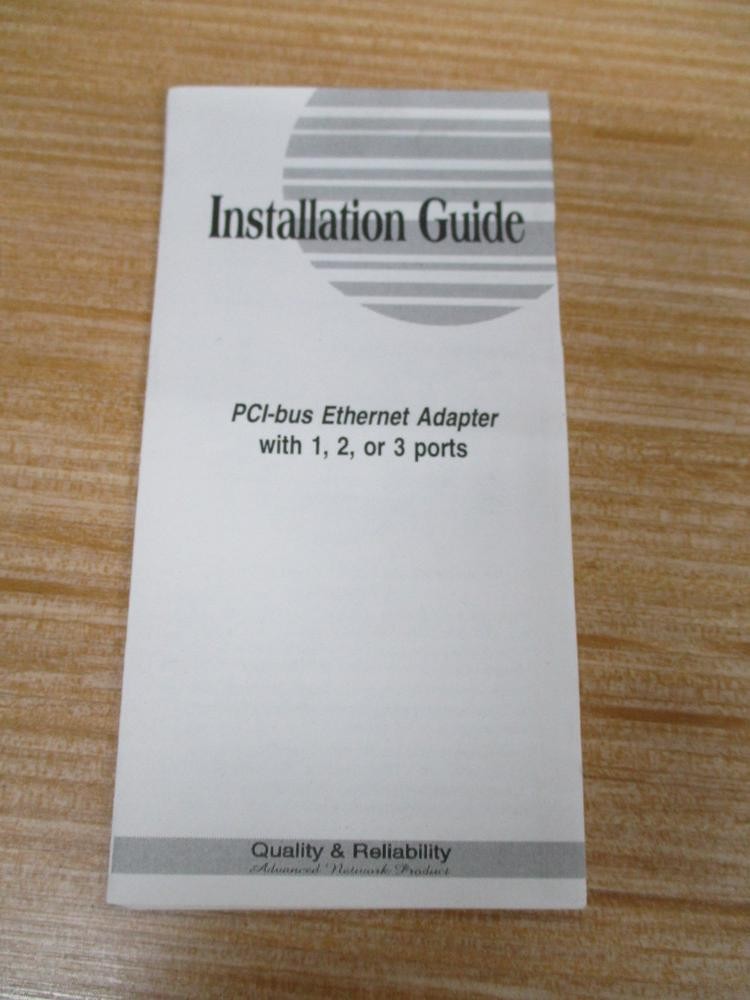 Advanced 12-00-0171-C1 PCI-bus Ethernet Adapter Installation Guide