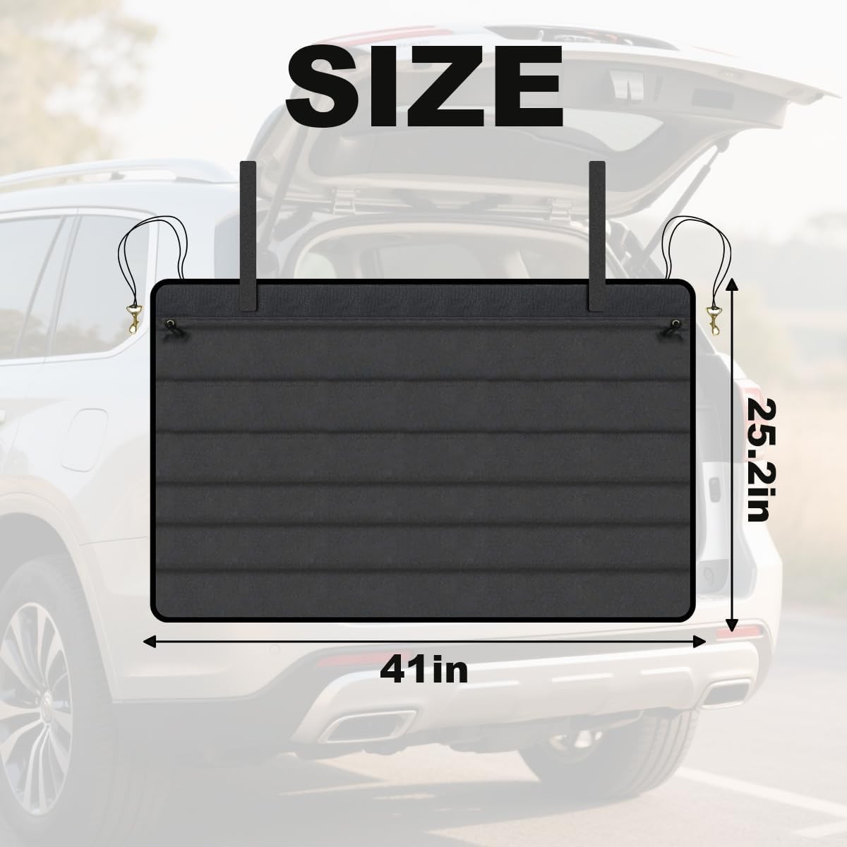 Large Bumper Guard for Cars, 38 x 25 Inch Foldable Vehicle Rear Bumper Cargo Pro