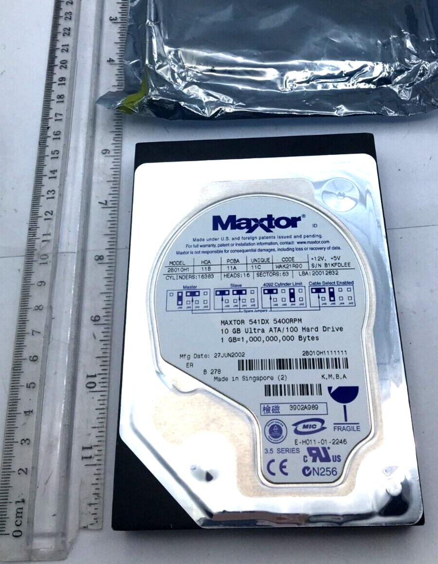 Maxtor 541DX, 5400RPM, 10GB Ultra ATA/100 Hard Drive