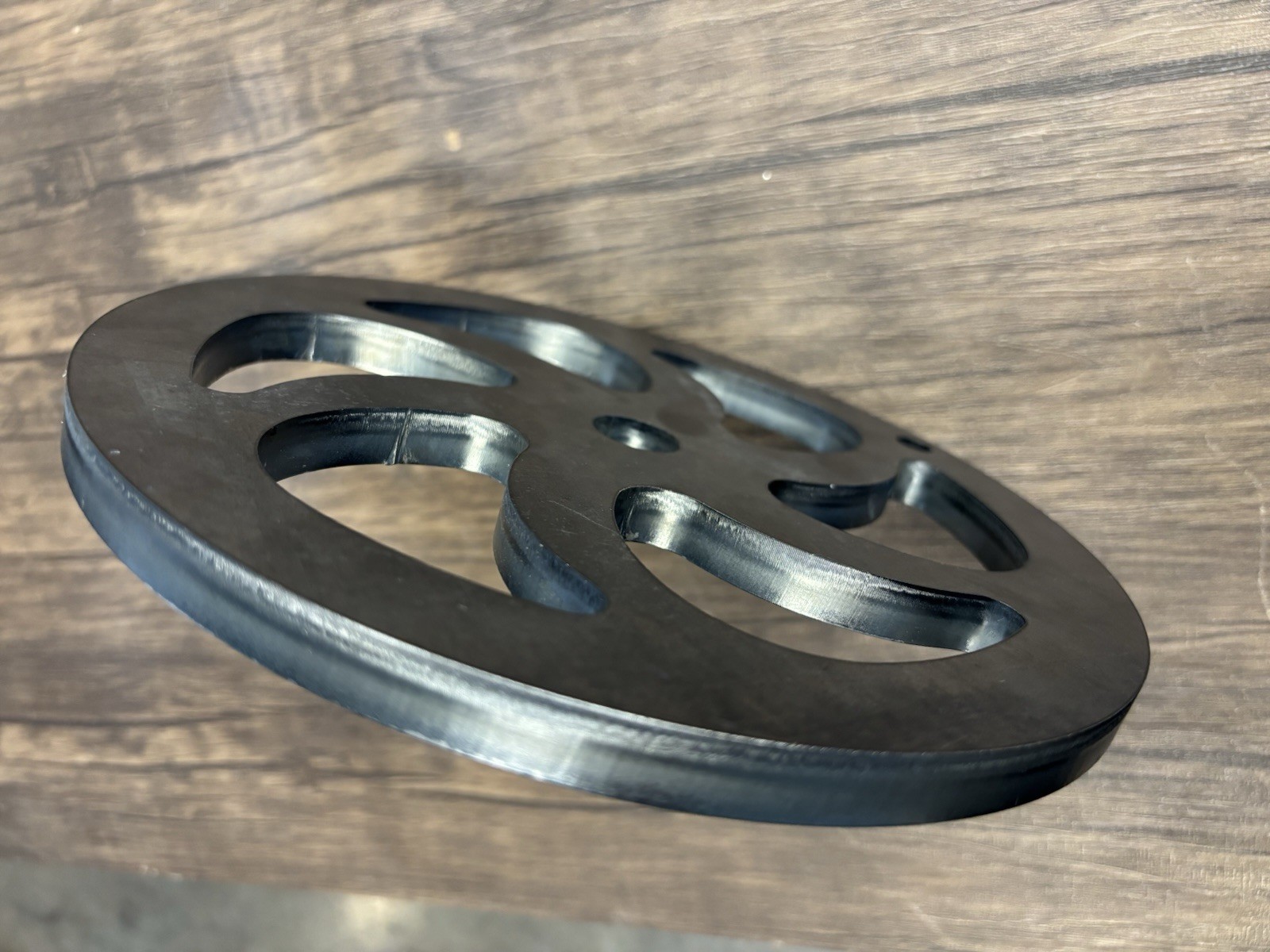 9” OD Hand Wheel Laser Cut From 1/2” Steel Plate
