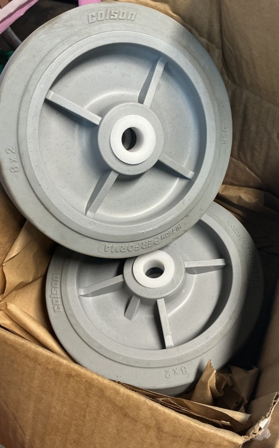 genie lift 2 colson tires 8 inch x 2inch