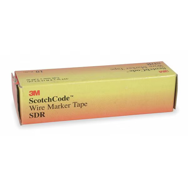 -Code Wire Marker Tape Refill, SDR, Legend 10 to 19, Preprinted, Self-Adhesive