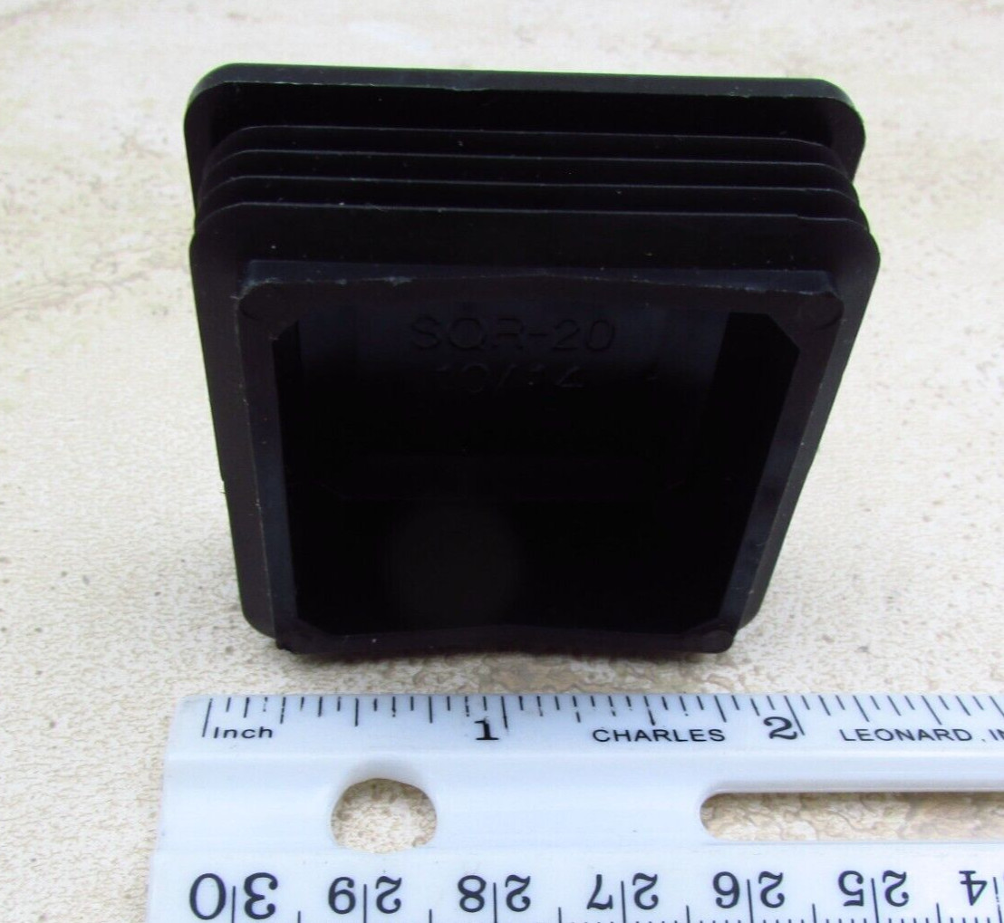 QTY 4 Black 2″ Inch, 10-14 Gauge Square Tube End Cap Plastic Insert Plugs